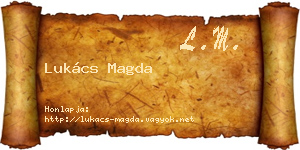 Lukács Magda névjegykártya