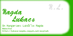 magda lukacs business card